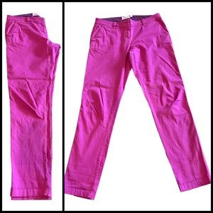 Vineyard Vines fuchsia trousers pants khakis size 4 pockets preppy